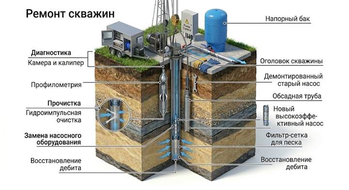 Ремонт скважин в Орехово-Зуево